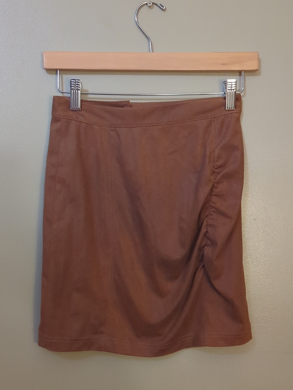 Free People Rust Brown Pencil Skirt